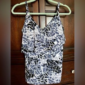 Magic Suit Tiered Tankini Swimsuit Top, size 10
